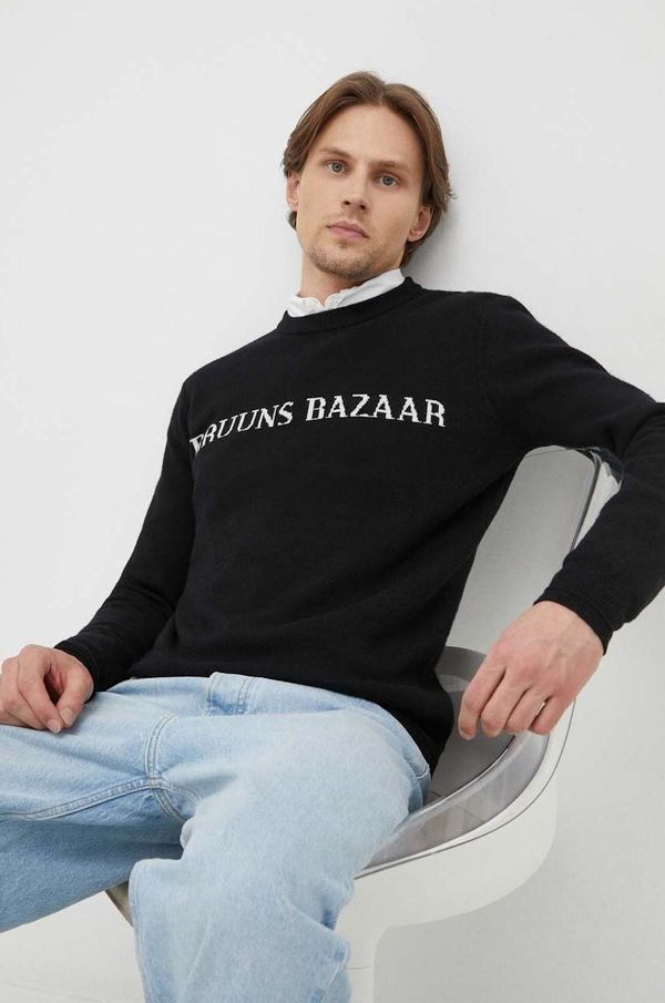 Bruuns Bazaar Pulover Bruuns Bazaar Simon Nouveau za muškarce, boja: crna, lagani