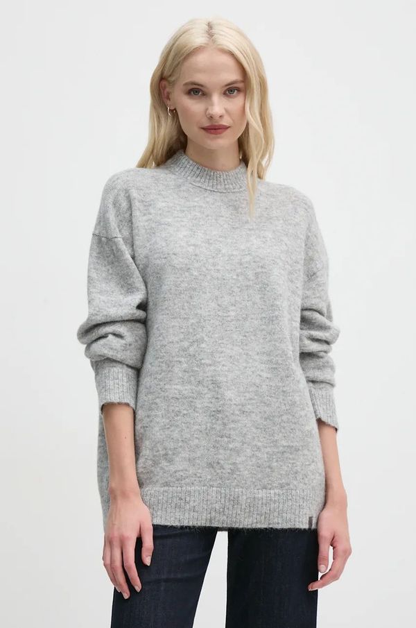Calvin Klein Jeans Pulover Calvin Klein Jeans za žene, boja: siva, s poludolčevitom, J20J224636