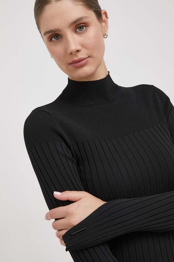 Calvin Klein Pulover Calvin Klein za žene, boja: crna, lagani, s poludolčevitom