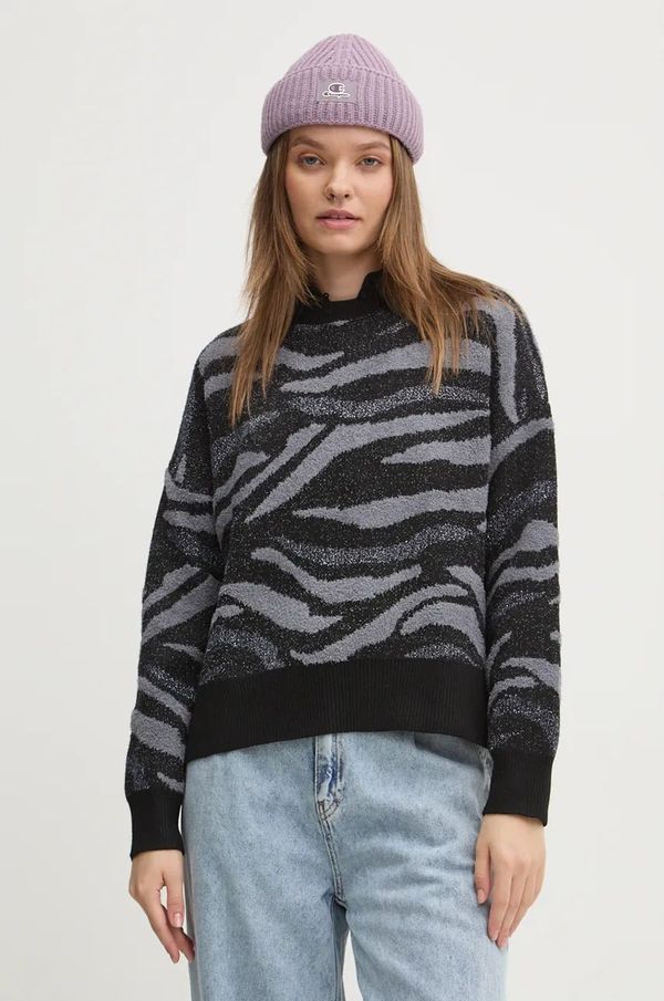 Desigual Pulover Desigual WINNIPEG za žene, boja: crna, 24WWJF20