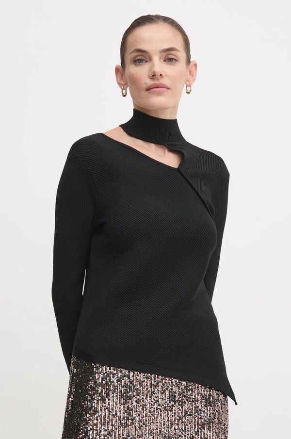 DKNY Pulover Dkny za žene, boja: crna, s poludolčevitom, P43SAL18