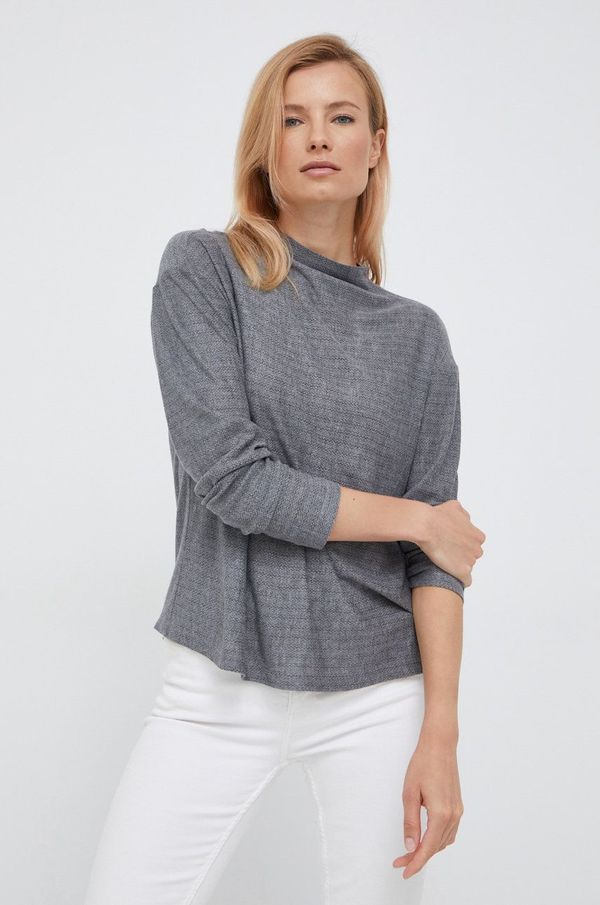 Emporio Armani Pulover Emporio Armani za žene, boja: siva, lagani, s poludolčevitom