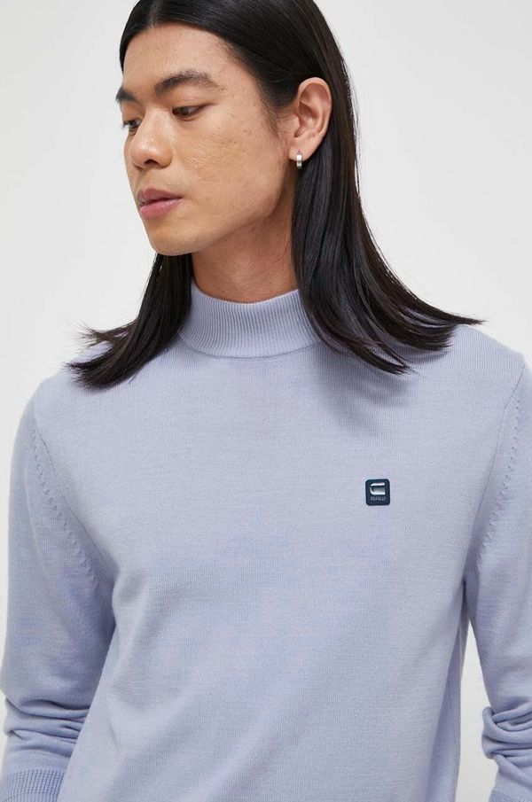 G-Star Raw Pulover G-Star Raw za muškarce, boja: ljubičasta, lagani, s dolčevitom