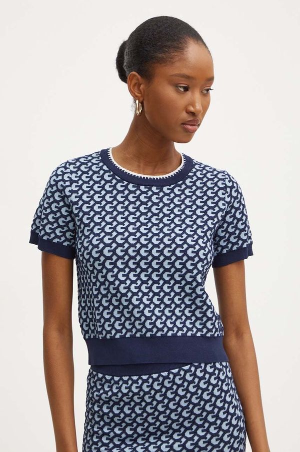 Guess Pulover Guess ASHLEY za žene, boja: tamno plava, lagani, W4YR07 Z3FG0
