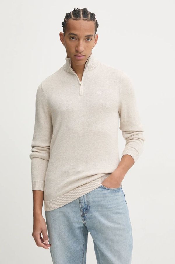 Hollister Co. Pulover Hollister Co. za muškarce, boja: bež, lagani, KI320-4041
