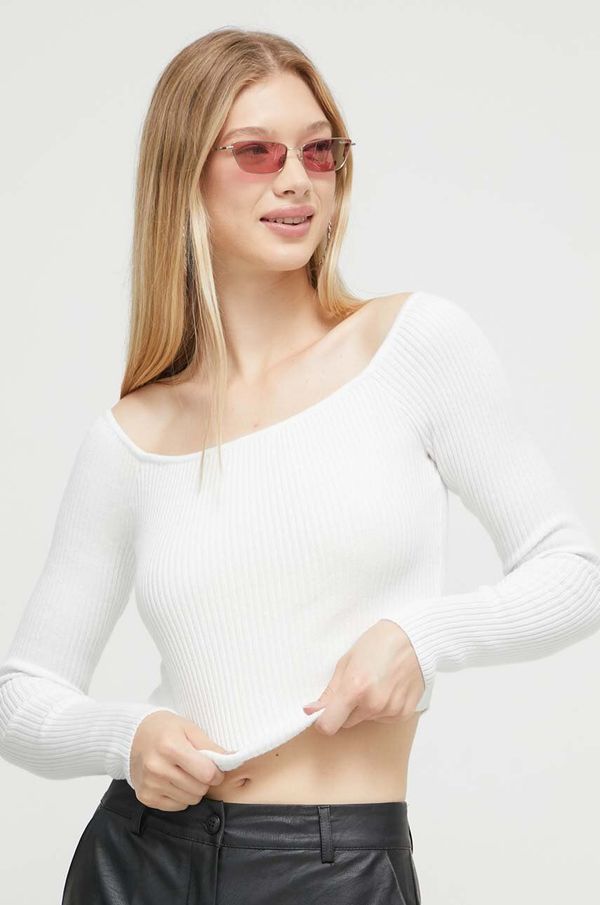 Hollister Co. Pulover Hollister Co. za žene, boja: bijela, lagani