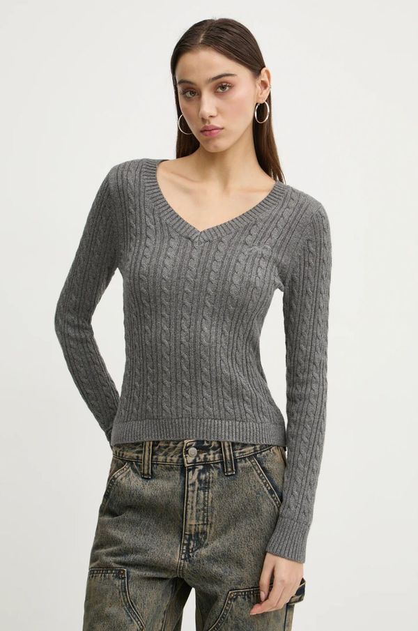 Hollister Co. Pulover Hollister Co. za žene, boja: siva, KI350-4261