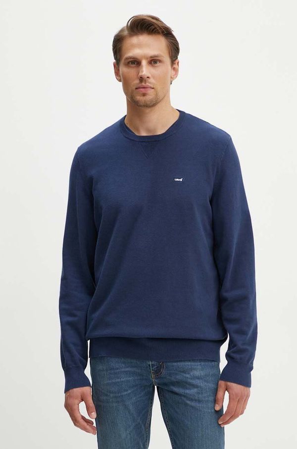 Levi's Pulover Levi's za muškarce, boja: tamno plava, lagani, s dolčevitom