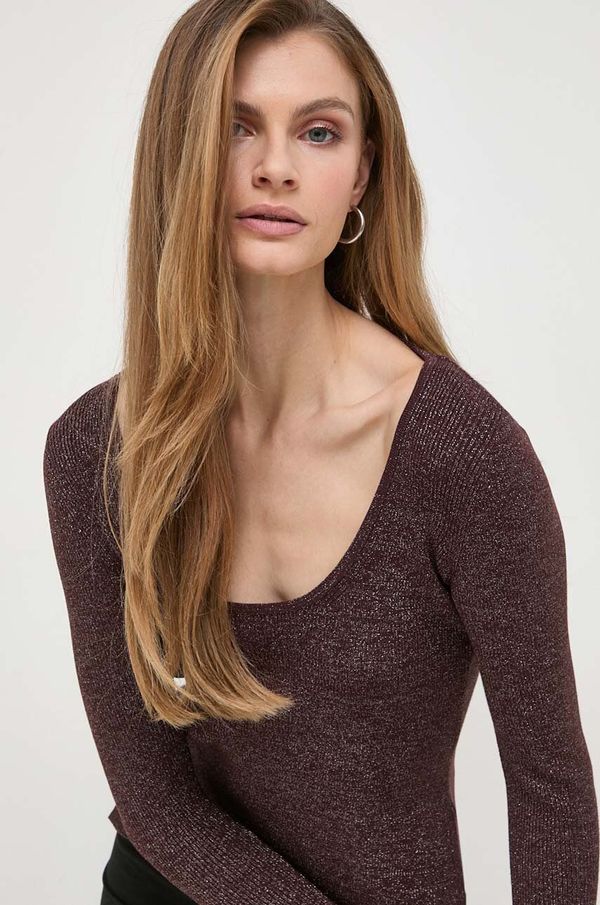 Max Mara Leisure Pulover Max Mara Leisure za žene, boja: smeđa, lagani