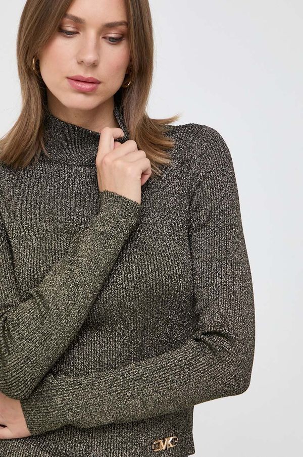 MICHAEL Michael Kors Pulover MICHAEL Michael Kors za žene, boja: zlatna, s poludolčevitom