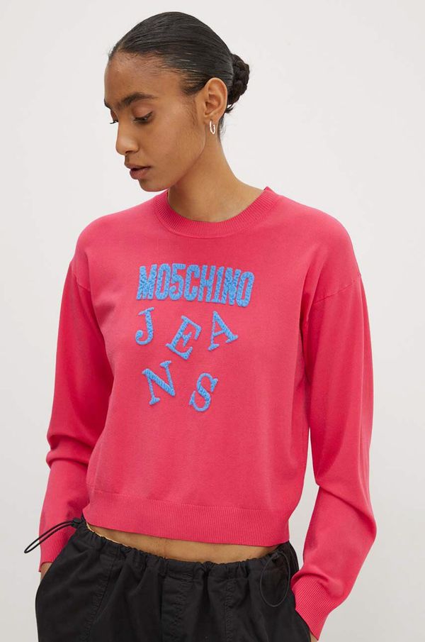 Moschino Jeans Pulover Moschino Jeans za žene, boja: ružičasta, lagani, 0925.8205