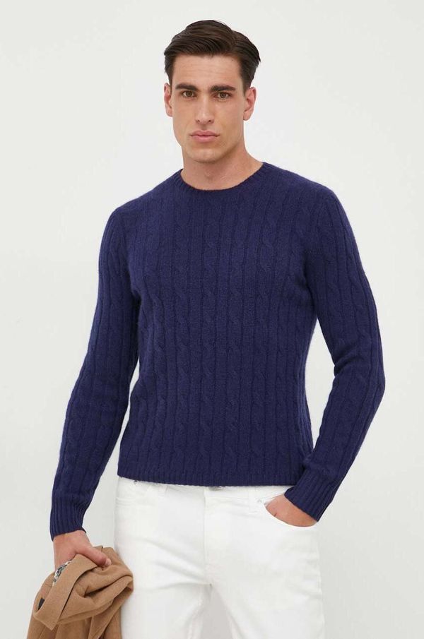 Polo Ralph Lauren Pulover od kašmira Polo Ralph Lauren za muškarce, boja: tamno plava
