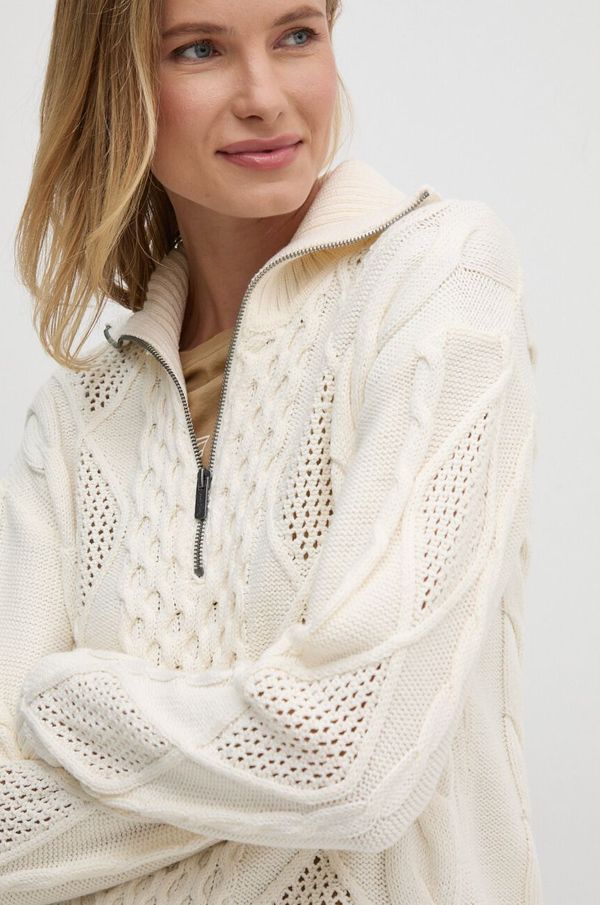 Pepe Jeans Pulover Pepe Jeans HADA POLO za žene, boja: bež, PL702211
