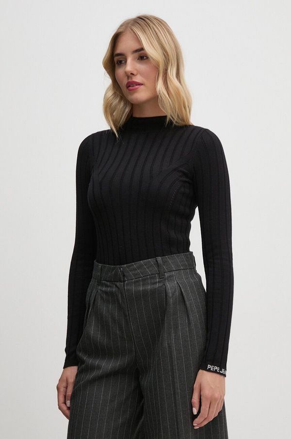 Pepe Jeans Pulover Pepe Jeans IZABEL TURTLENECK za žene, boja: crna, PL702224