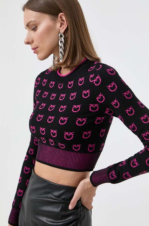 Pinko Pulover Pinko za žene, boja: crna, lagani