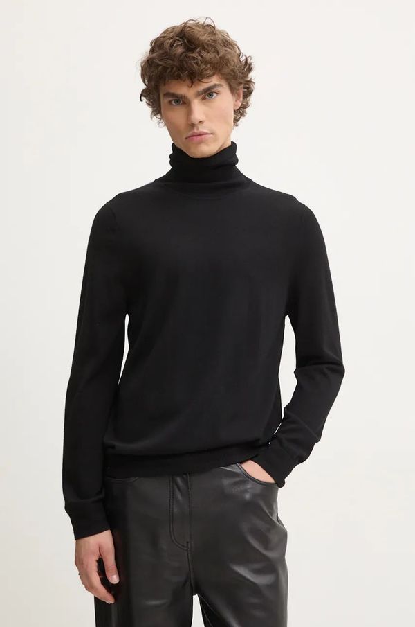 PS Paul Smith Pulover PS Paul Smith za muškarce, boja: crna, lagani, s dolčevitom, M2R.983Y.N21861