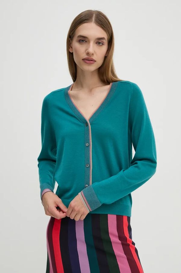 PS Paul Smith Pulover PS Paul Smith za žene, boja: zelena, lagani, W2R.402N.N31198