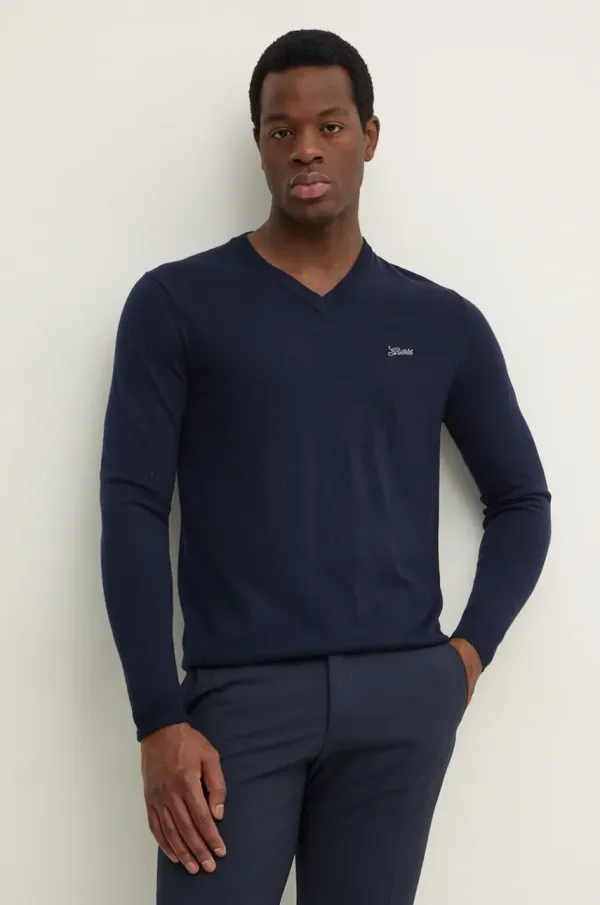 Guess Pulover s dodatkom svile Guess DAREN boja: tamno plava, lagani, M4YR02.Z3052