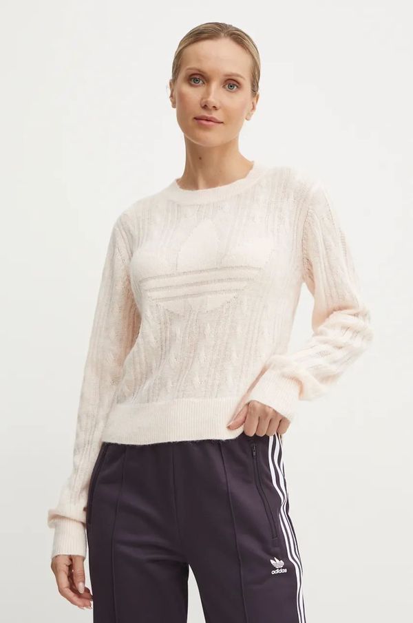 adidas Originals Pulover s dodatkom vune adidas Originals za žene, boja: ružičasta, lagani, JN3022