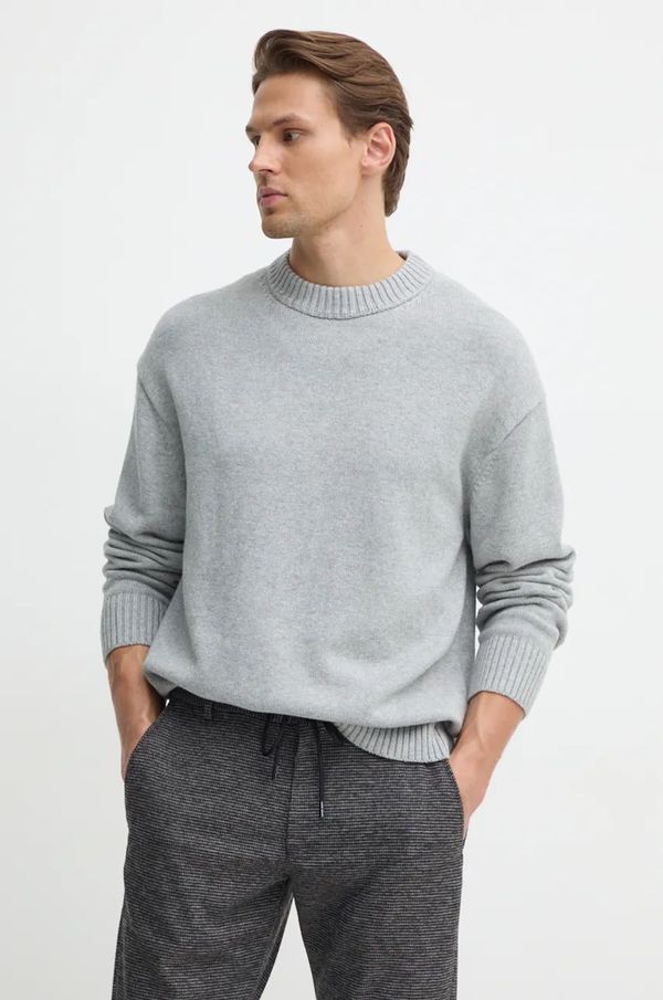 Calvin Klein Jeans Pulover s dodatkom vune Calvin Klein Jeans za muškarce, boja: siva, s poludolčevitom, J30J326195
