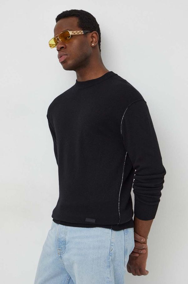 Calvin Klein Pulover s dodatkom vune Calvin Klein za muškarce, boja: crna, lagani