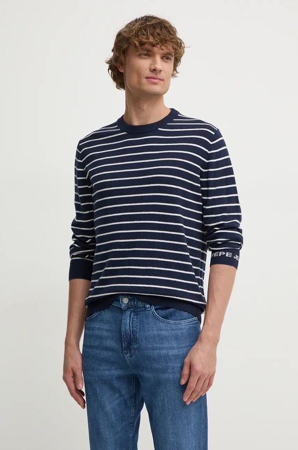 Pepe Jeans Pulover s dodatkom vune Pepe Jeans NEW ANDRE STRIPES za muškarce, boja: tamno plava, lagani, PM702479