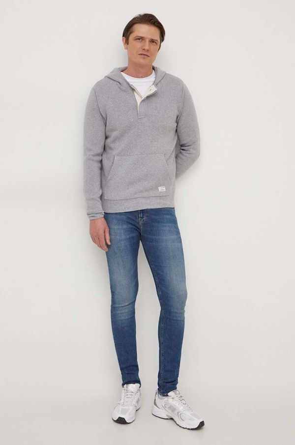Pepe Jeans Pulover s dodatkom vune Pepe Jeans za muškarce, boja: siva, lagani