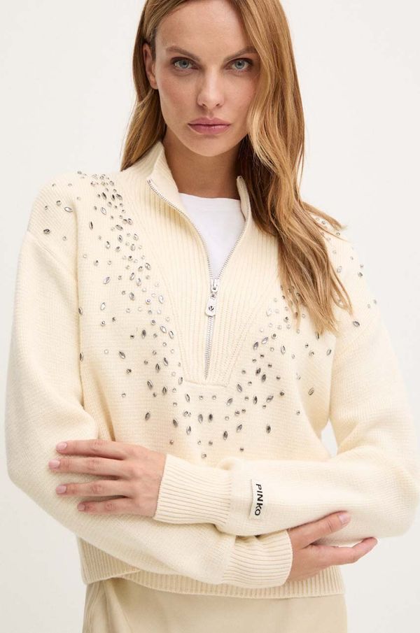 Pinko Pulover s dodatkom vune Pinko za žene, boja: bež, 104324 A27A