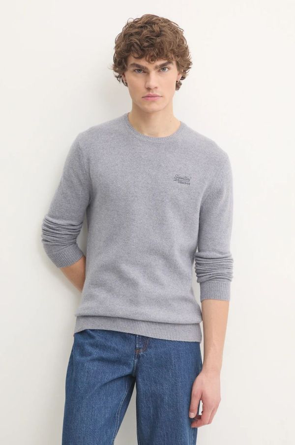 Superdry Pulover s dodatkom vune Superdry za muškarce, boja: siva, M6110641A-MD5
