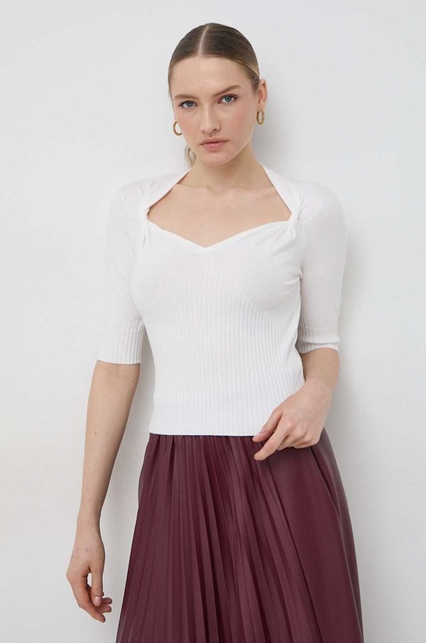 Twinset Pulover Twinset za žene, boja: bijela, lagani