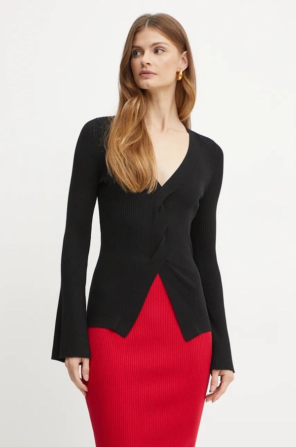 Twinset Pulover Twinset za žene, boja: crna, lagani, 242TT3023