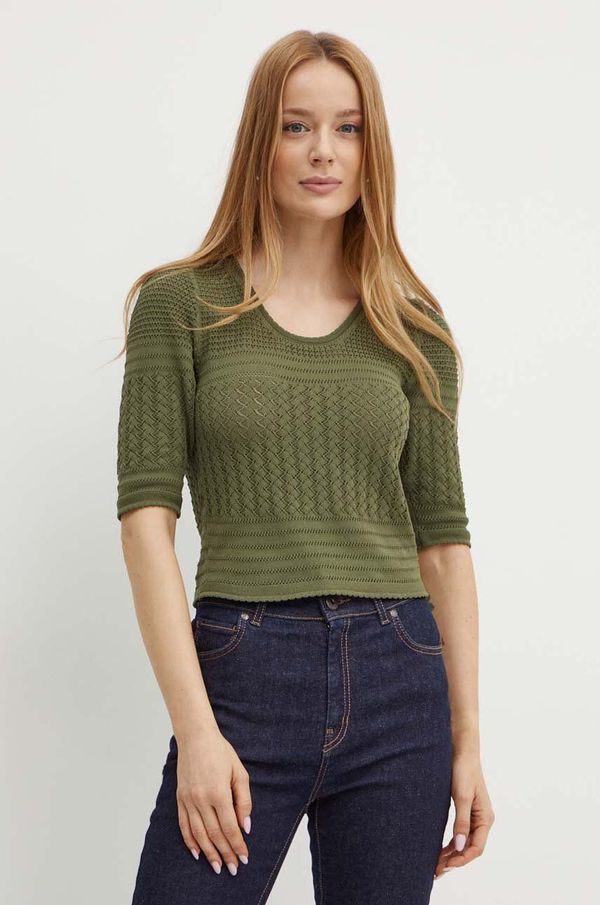 Twinset Pulover Twinset za žene, boja: zelena, lagani