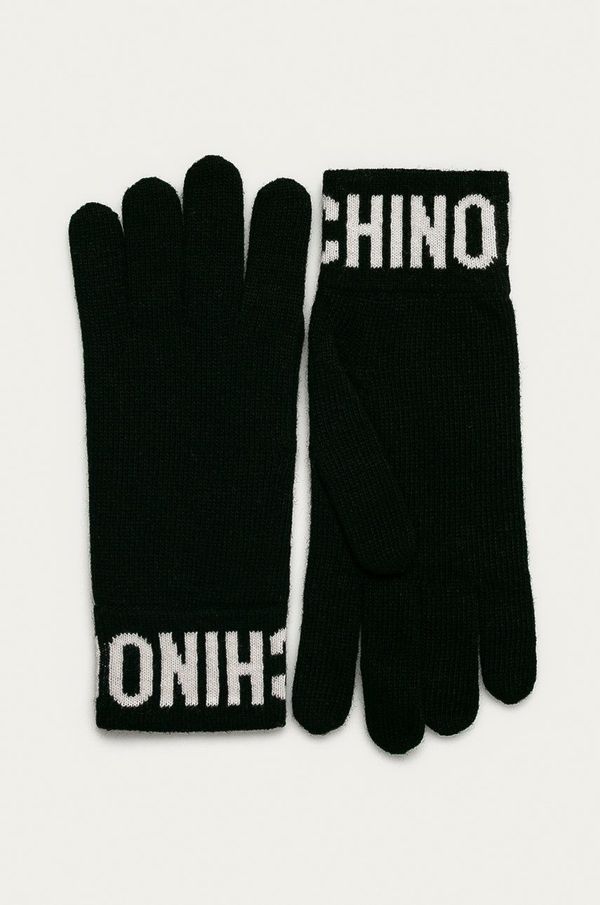 Moschino Rukavice Moschino za žene, boja: crna