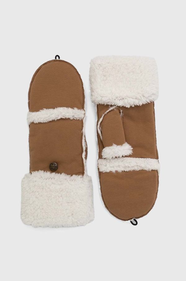 Ugg Rukavice UGG za žene, boja: smeđa
