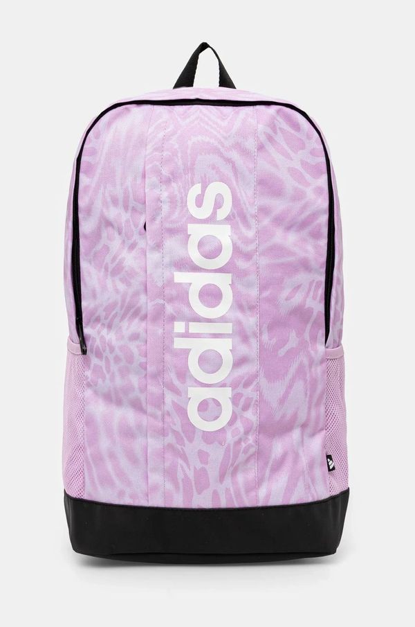 adidas Ruksak adidas LIN BP GFX W za žene, boja: ljubičasta, veliki, s uzorkom, JG5799