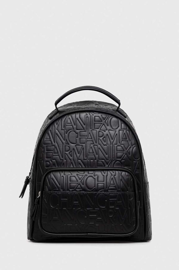 Armani Exchange Ruksak Armani Exchange za žene, boja: crna, mali, glatki model