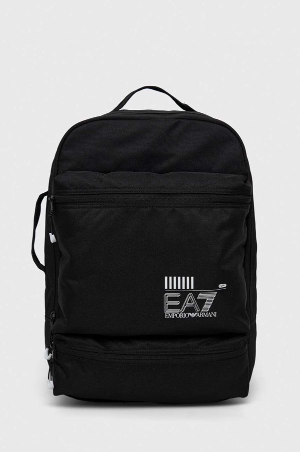 EA7 Emporio Armani Ruksak EA7 Emporio Armani boja: crna, veliki, s tiskom