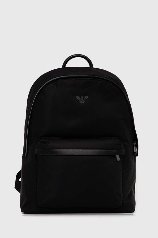 Emporio Armani Ruksak Emporio Armani za muškarce, boja: crna, veliki, glatki model