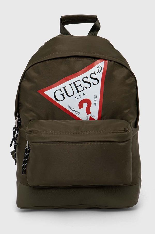 Guess Ruksak Guess boja: zelena, veliki, s tiskom, H4YZ15 WFMR0