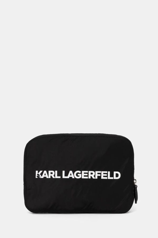 Karl Lagerfeld Ruksak Karl Lagerfeld za žene, boja: crna, mali, s uzorkom, A1W30137