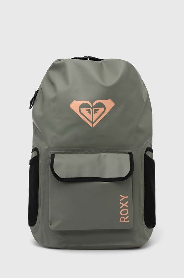 Roxy Ruksak Roxy za žene, boja: zelena, veliki, s tiskom, ERJBP04743