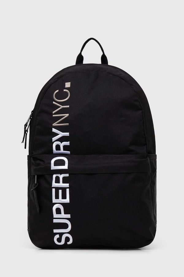 Superdry Ruksak Superdry za žene, boja: crna, veliki, s tiskom