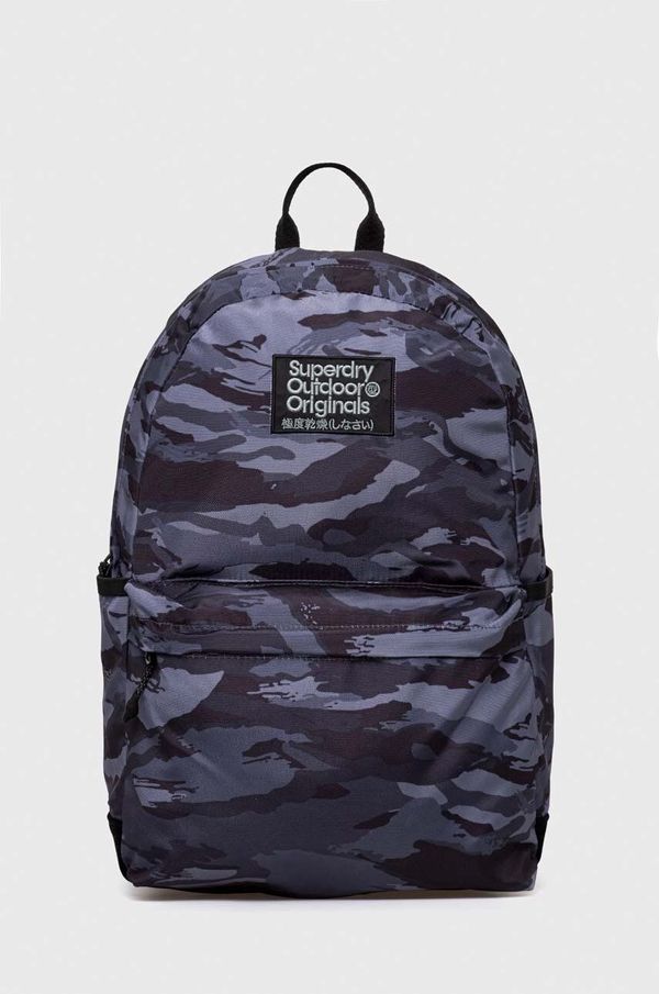 Superdry Ruksak Superdry za žene, boja: siva, veliki, s uzorkom