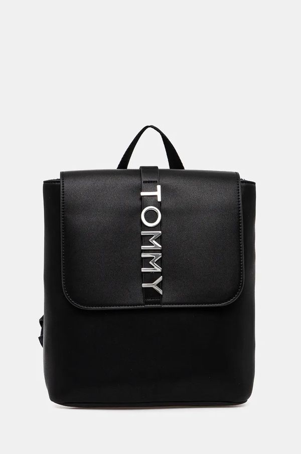 Tommy Jeans Ruksak Tommy Jeans za žene, boja: crna, mali, s aplikacijom, AW0AW16506