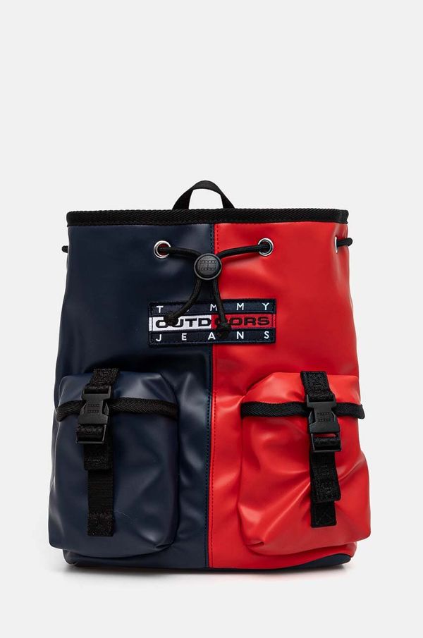 Tommy Jeans Ruksak Tommy Jeans za žene, boja: tamno plava, mali, s aplikacijom, AW0AW16279