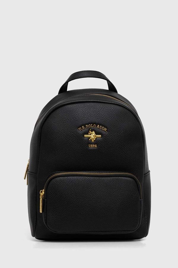 U.S. Polo Assn. Ruksak U.S. Polo Assn. za žene, boja: crna, mali, bez uzorka
