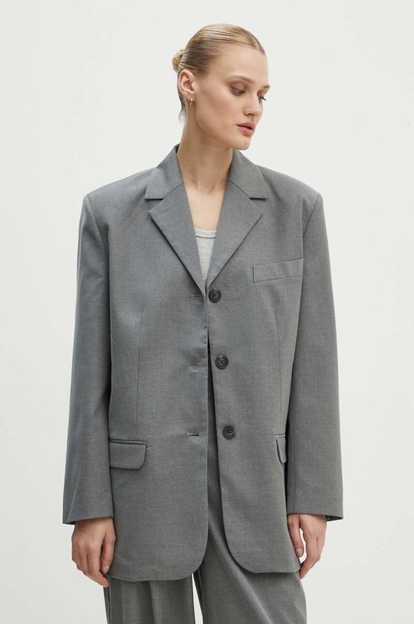 2NDDAY Sako 2NDDAY 2ND Harry - Classic Tailoring boja: siva, jednoredno zakopčavanje, bez uzorka, 2244115169