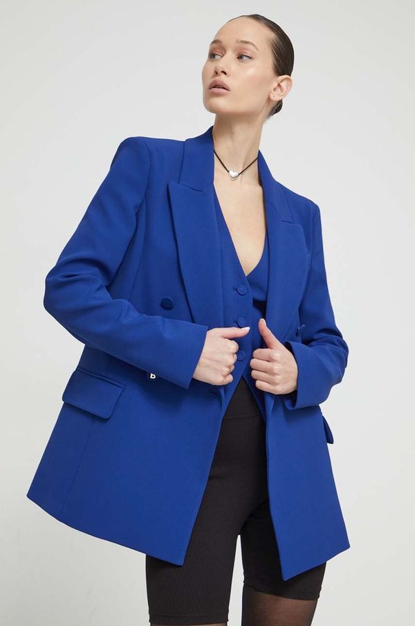 Blugirl Blumarine Sako Blugirl Blumarine boja: tamno plava, dvoredno zakopčavanje, bez uzorka
