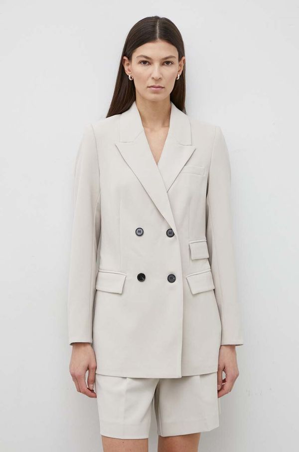 Bruuns Bazaar Sako Bruuns Bazaar BrassicaBBLinda blazer boja: bež, dvoredno zakopčavanje, bez uzorka, BBW3307