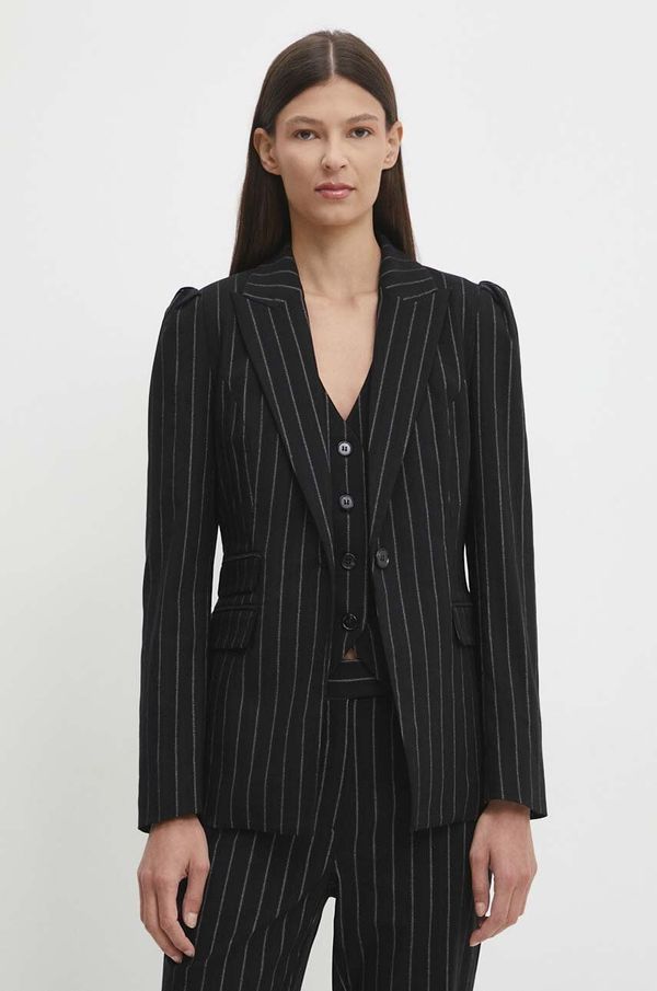 Bruuns Bazaar Sako Bruuns Bazaar DecumariaBBNora blazer boja: crna, jednoredno zakopčavanje, s uzorkom, BBW4083
